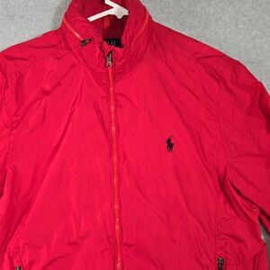 Polo Ralph Lauren Bomber Jacket Satin Hoodie Medium Varsity Windbreaker
